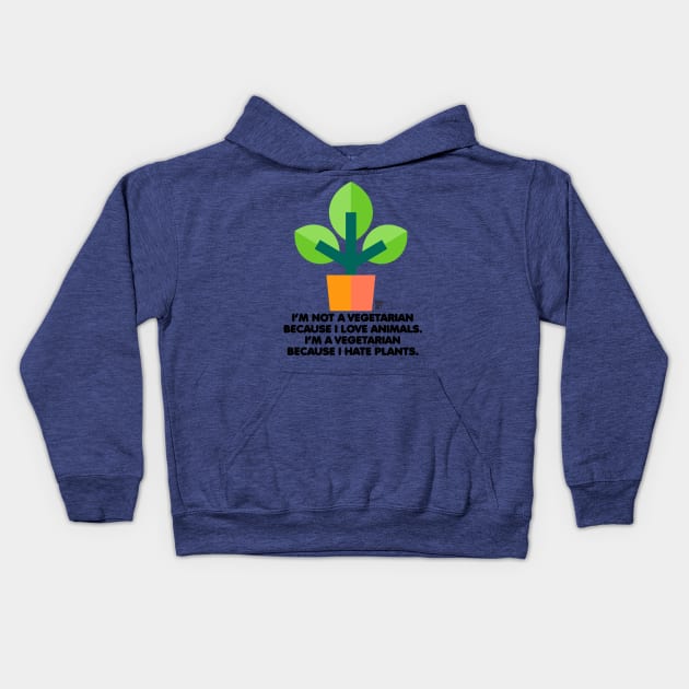 HATE PLANTS Kids Hoodie by toddgoldmanart